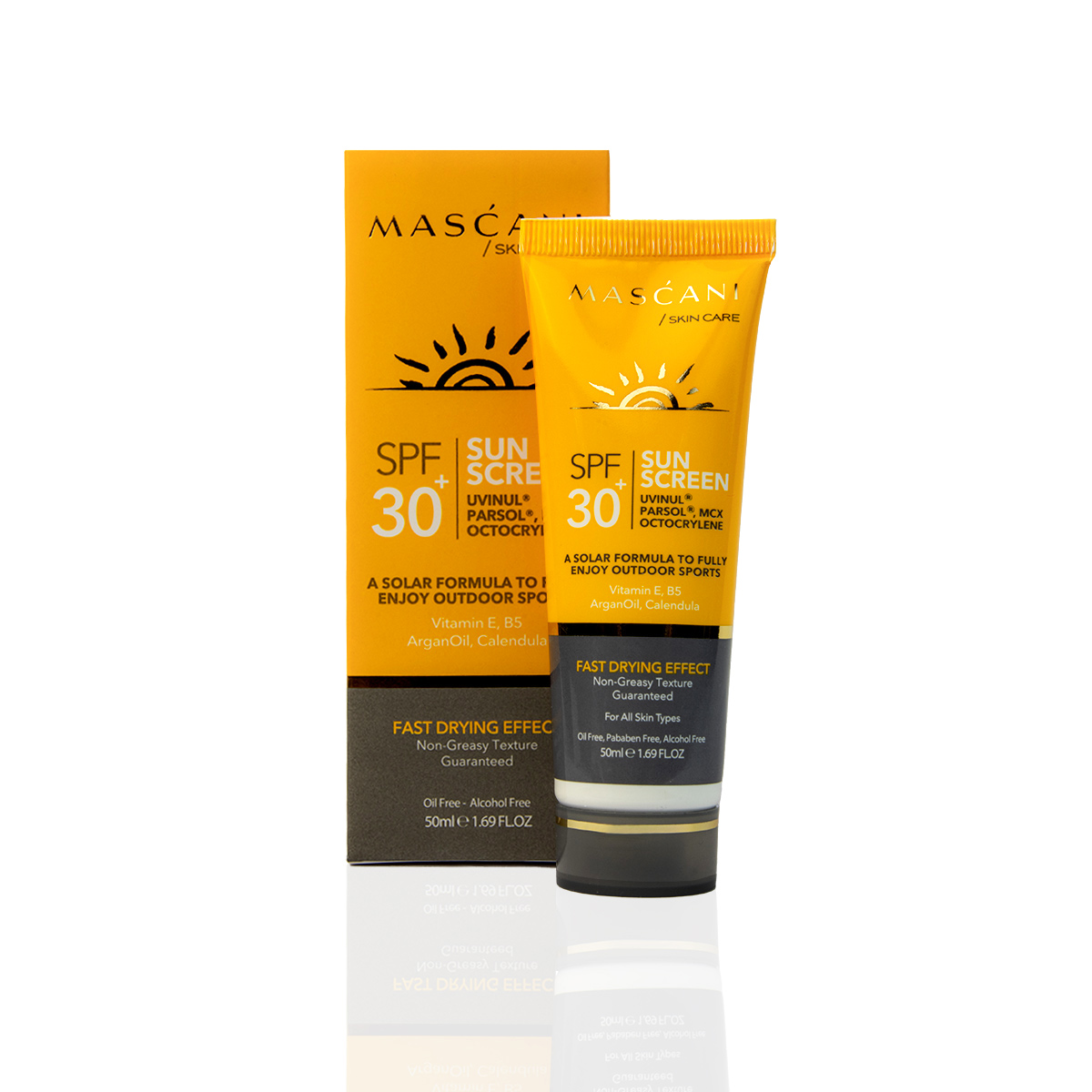 کرم ضدآفتاب SPF30ماسکانی سبک، زود جذب وضدلک  50 میل